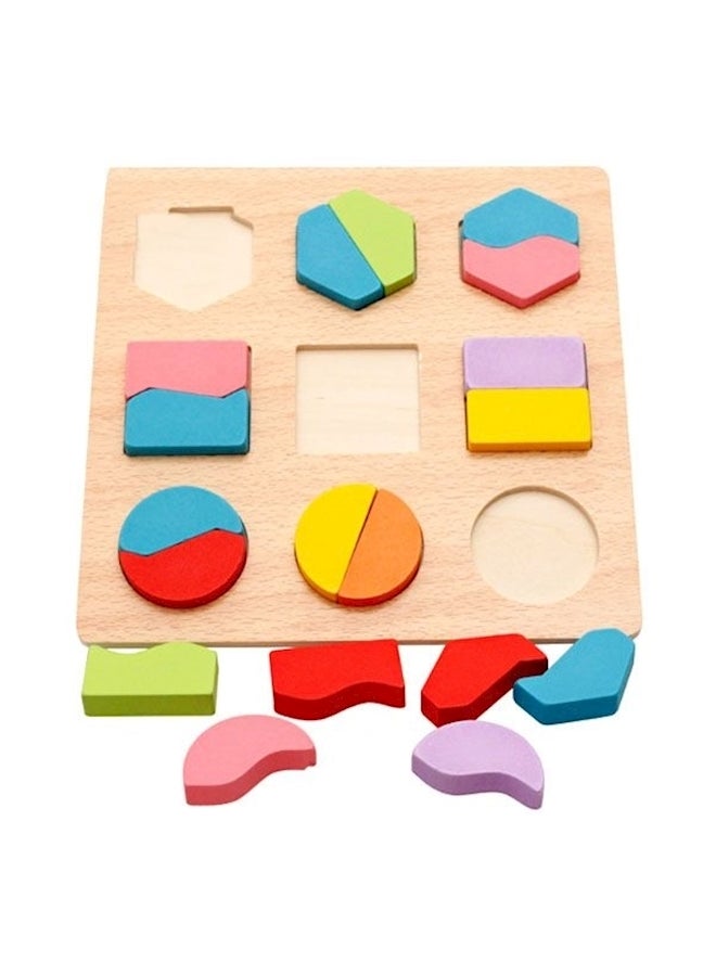 Wooden Children Educational Toy Montessori Color Math Shapes Geometric Puzzles - Image 2
