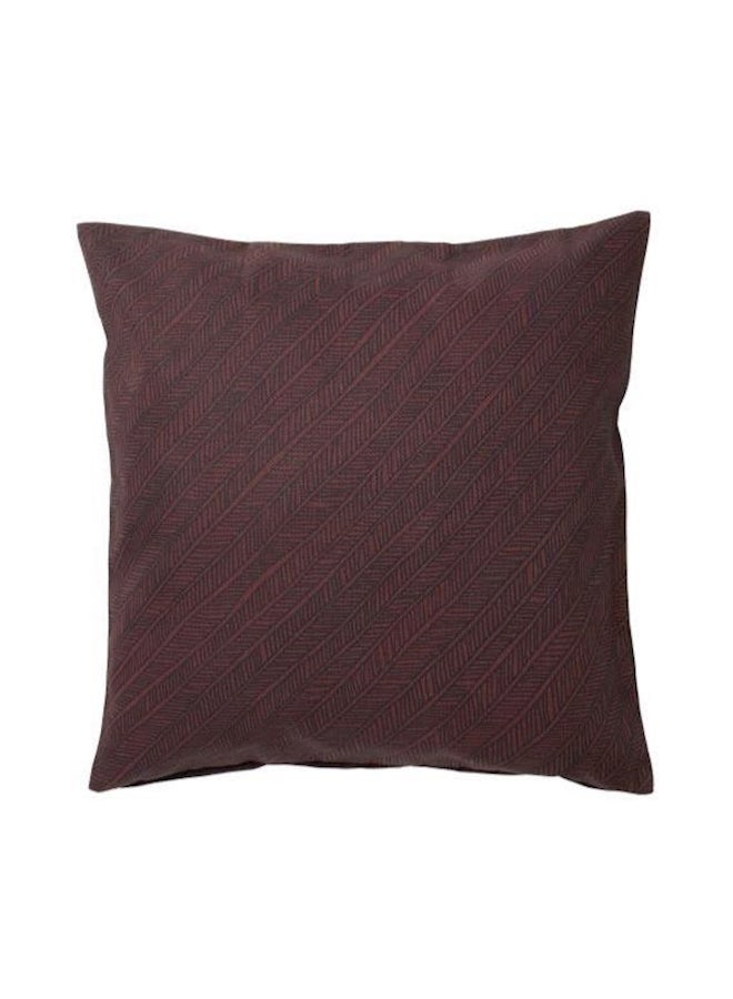 غطاء وسادة مطبوع cotton بني 50x50سم - Image 2