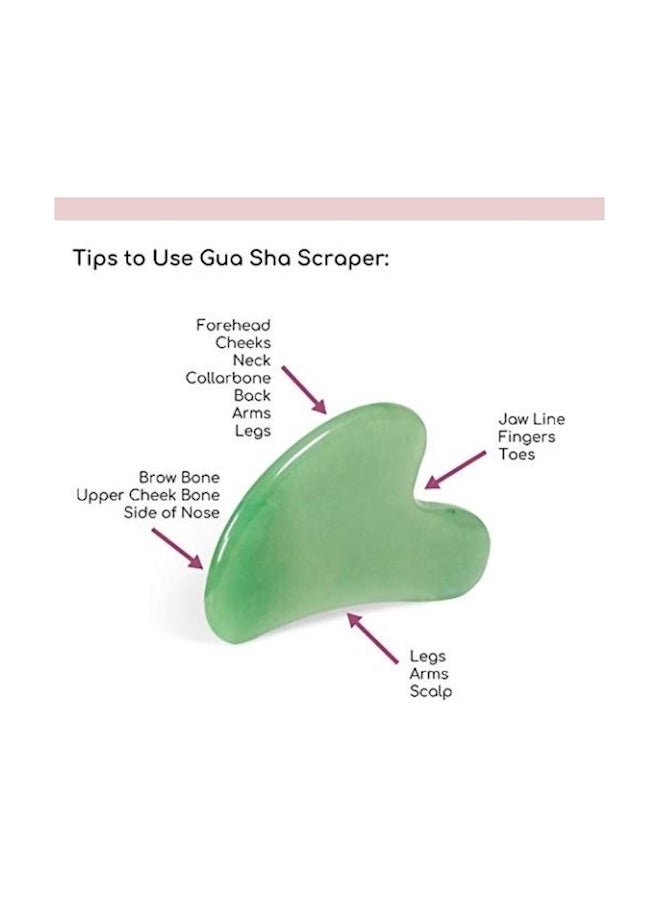 أداة تدليك الوجه بحجر اليشم أخضر - Image 1