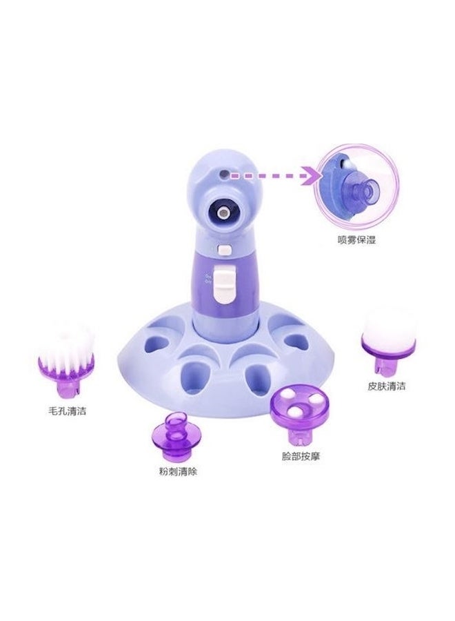 4-In-1 Face Cleaner Facial Massager Set Blue/Purple - Image 1