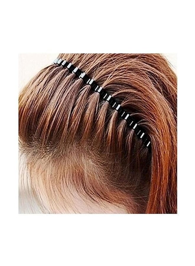 Generic Metal Comb Sports Headband Black - Image 2