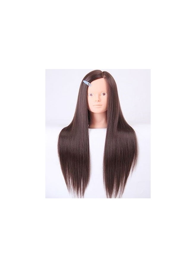 شعر مستعار للتدريب على تصفيف الشعر بني - Image 3