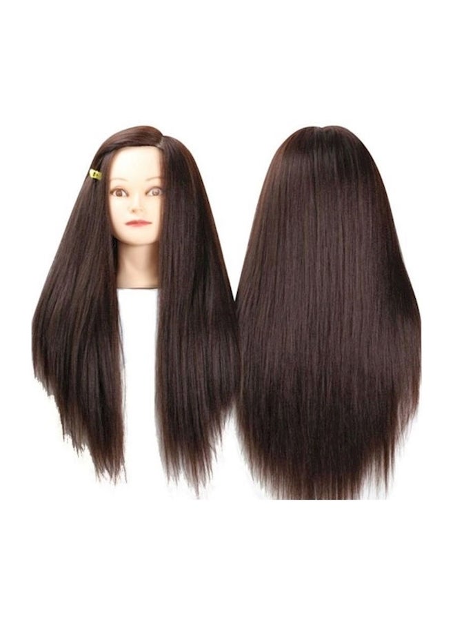 شعر مستعار للتدريب على تصفيف الشعر بني - Image 1