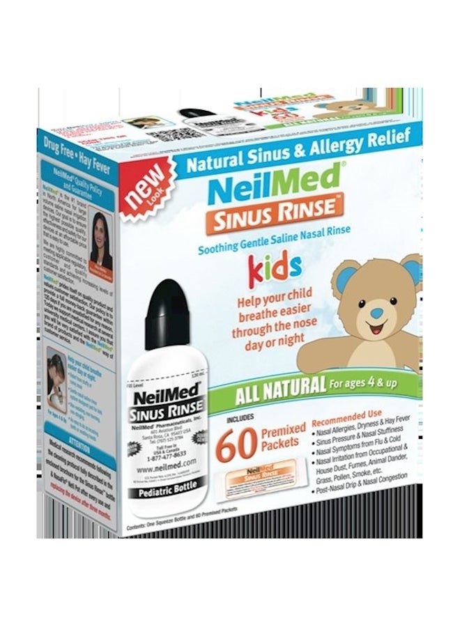 NeilMed 60-Packet Sinus Rinse Pediatric Kit White/Black 