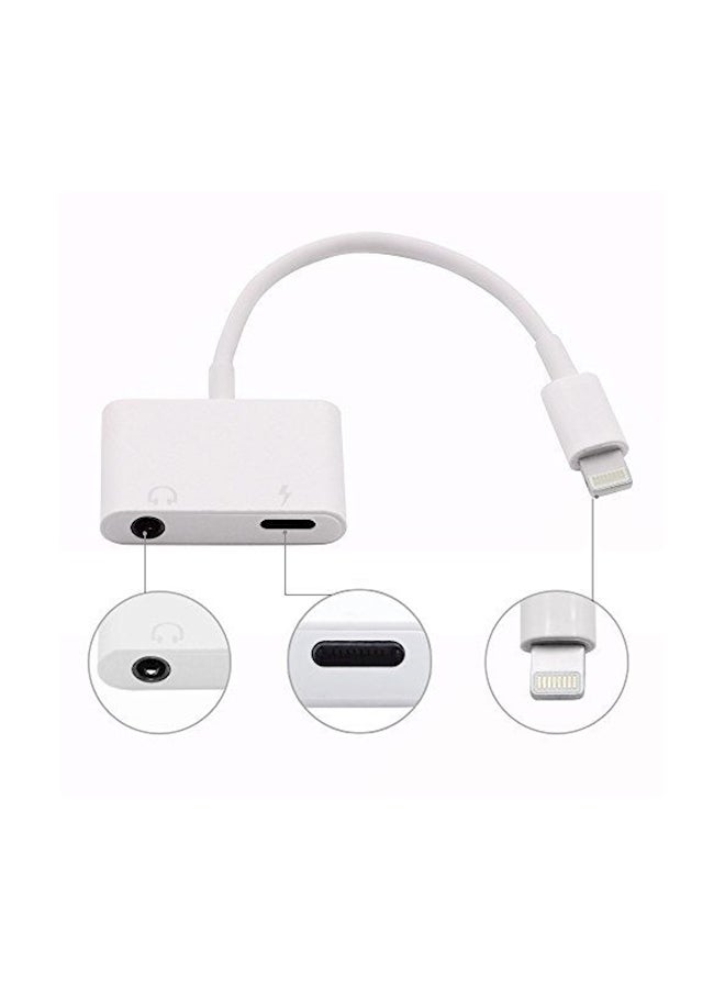 Generic - Dual Lightning Adapter Splitter For Apple iPhone 8/8 Plus White - Image 1