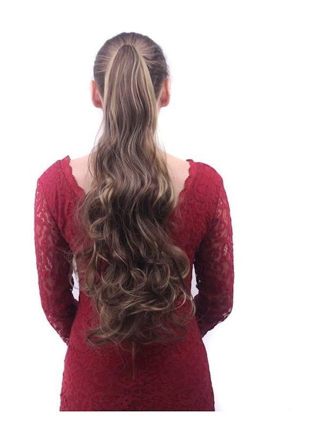 وصلة شعر بتصفيفة ذيل حصان بني - Image 1