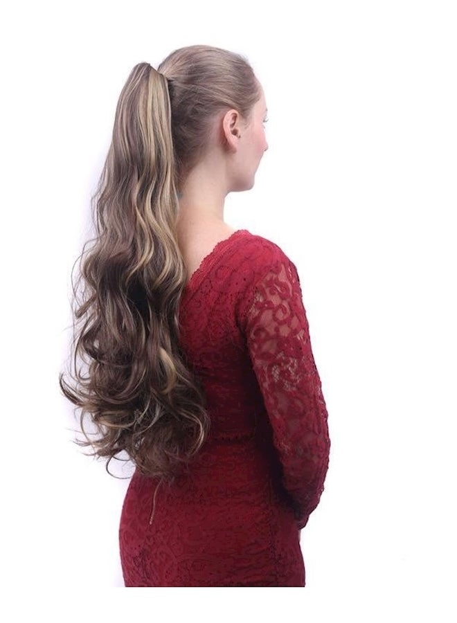 وصلة شعر بتصفيفة ذيل حصان بني - Image 2