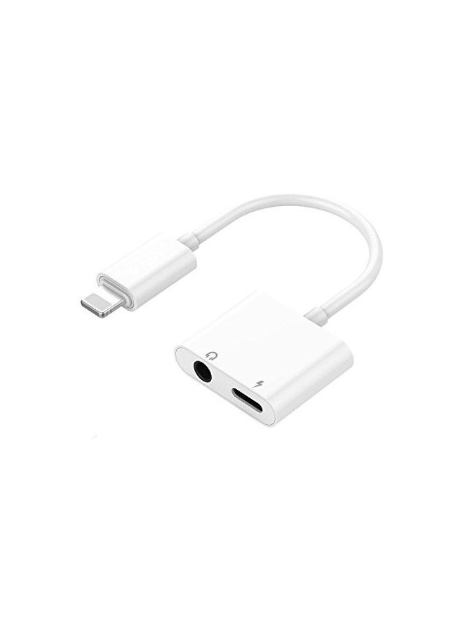 Generic - Dual Lightning Adapter Splitter For Apple iPhone 8/8 Plus White - Image 1