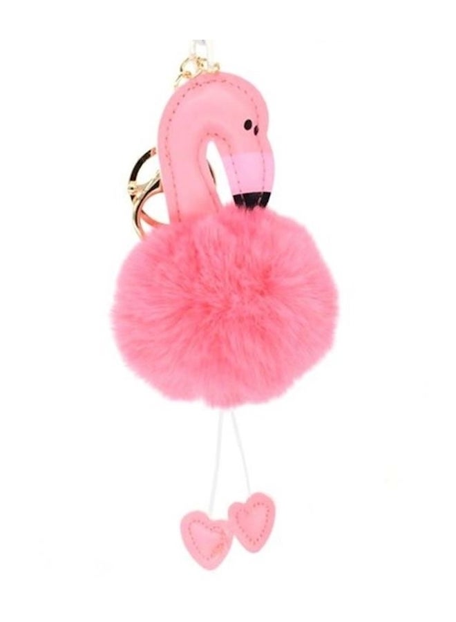 Plush Flamingo Key Chain - Image 1