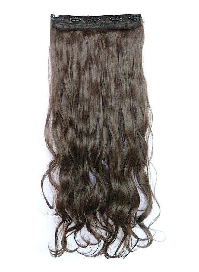 Long Curly Fluffy Hair Extension Brown - Image 1