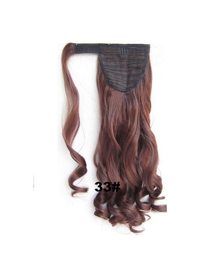 Curly Hair Ponytail Wig Brown - Image 1