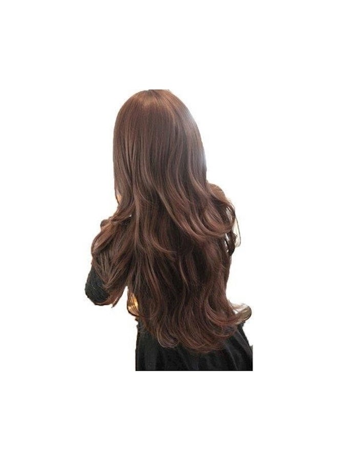 Generic Curly Hair Wigs With Hair Cap Brown  - Image 2