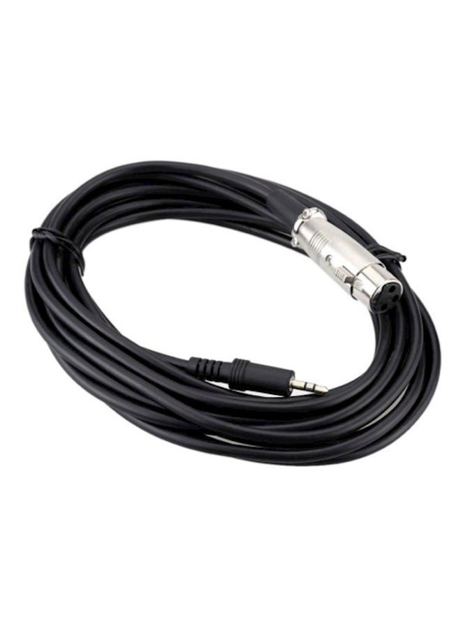 Generic XLR Female To 3.5 mm Stereo Male Cable Black/Silver  - Image 2