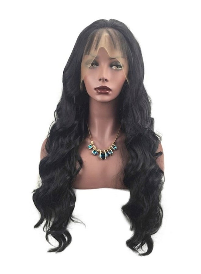 Long Curly Hair Wig Dark Brown - Image 1