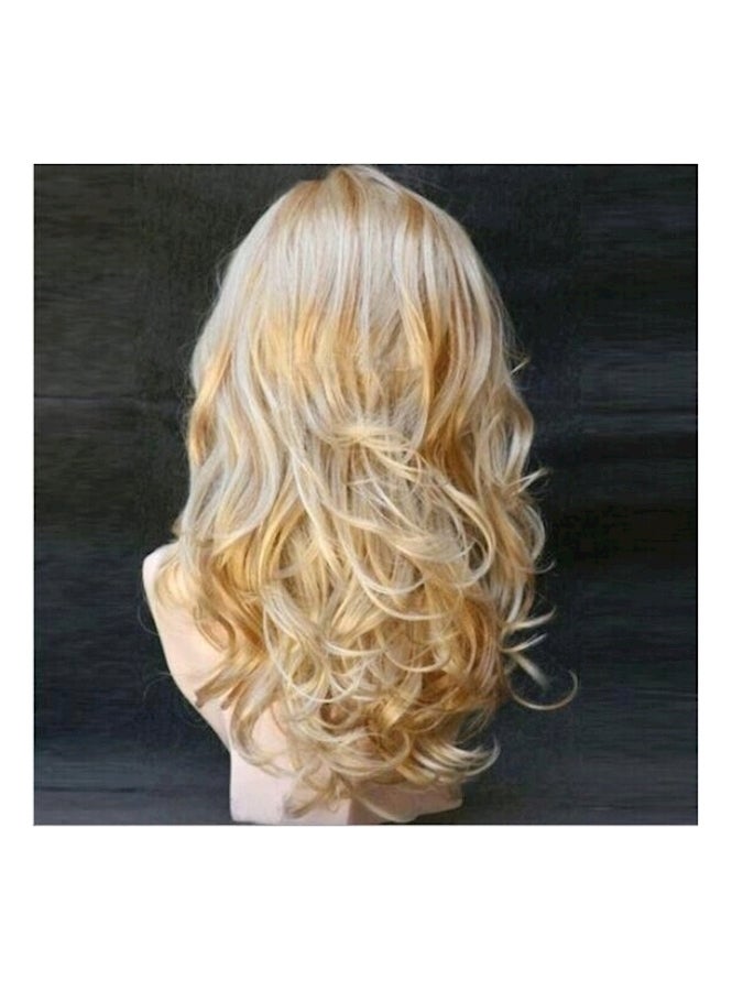 Middle Part Heat Resistant Synthetic Wig Gold - Image 1