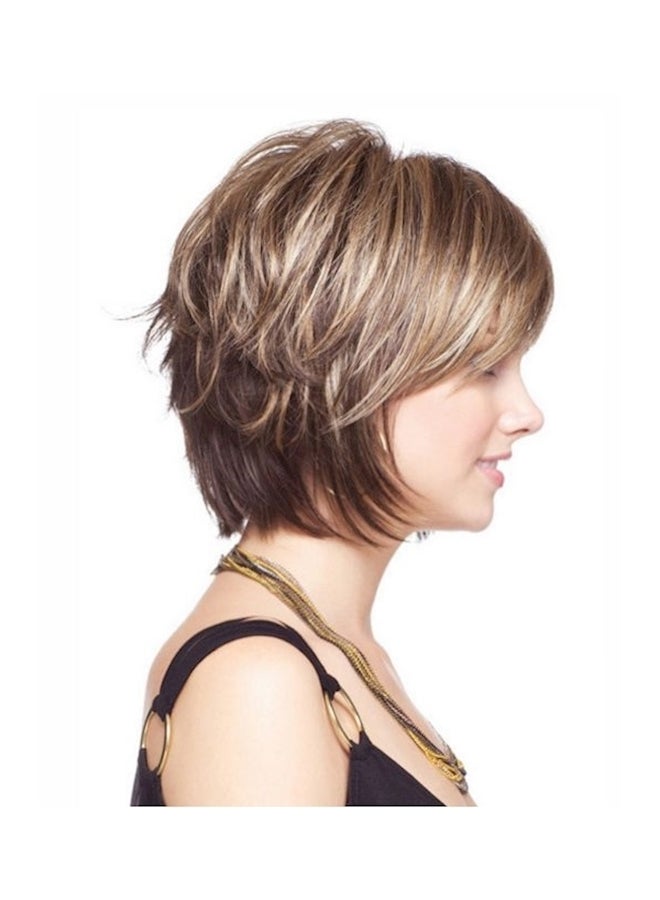 Oblique Bangs Hair Wig Gold - Image 2