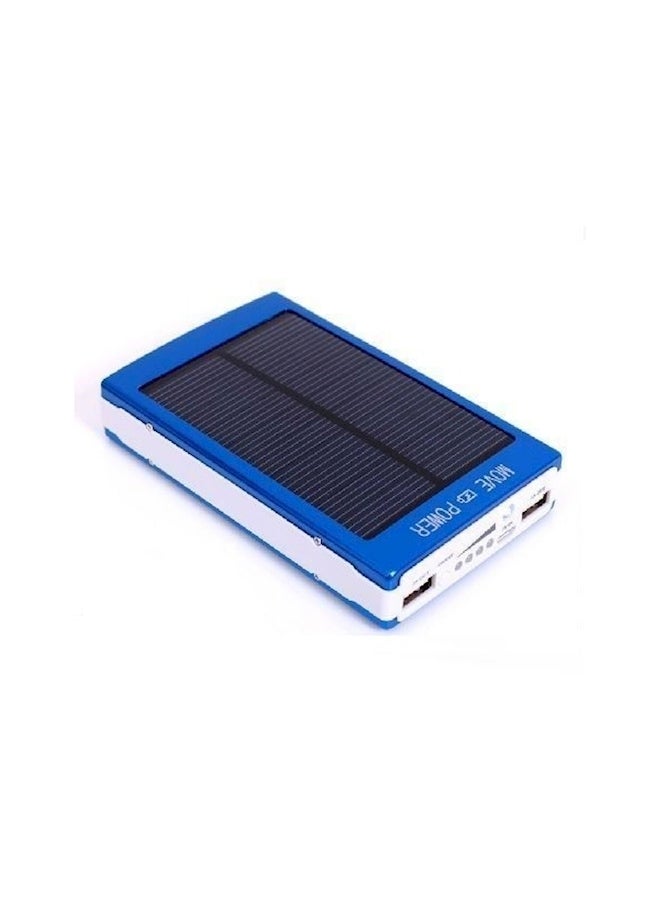 Generic - 30000.0 mAh Solar Power Bank Backup Battery Charger For Gps Pda Mobile Phone Blue - Image 1