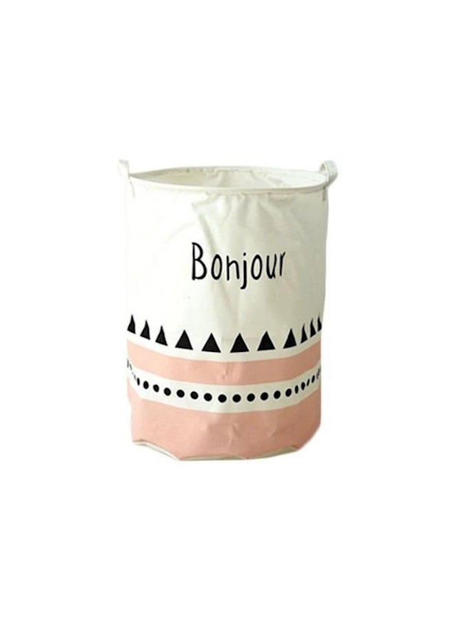 PUTING Waterproof Opening Foldable Linen Household Laundry Basket Pink - Image 1