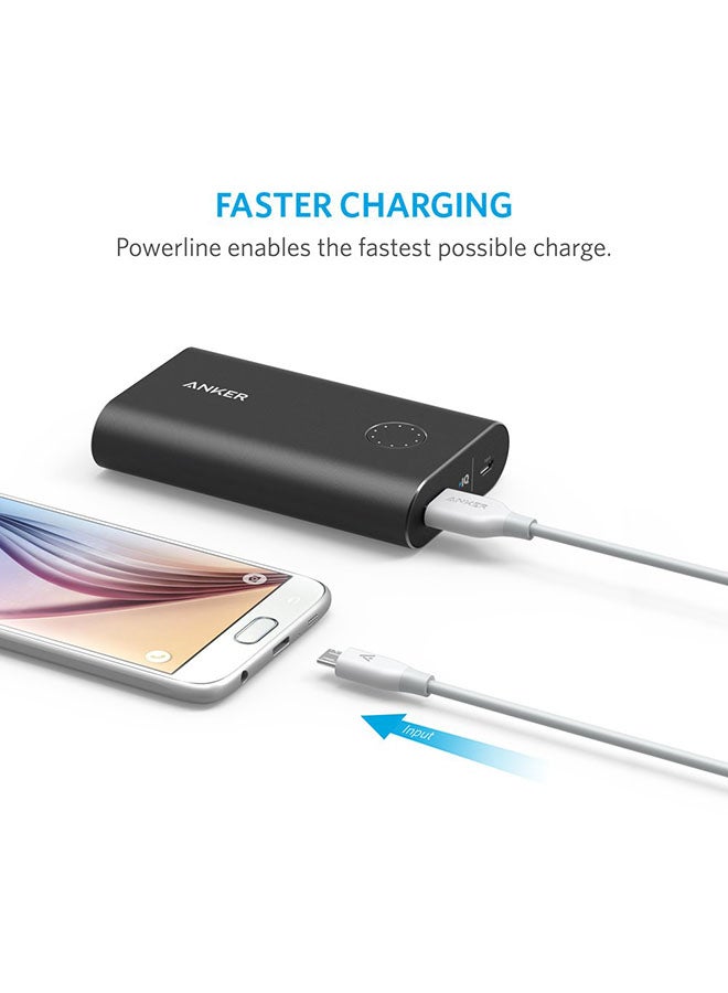 Anker - PowerLine+ Data Sync Micro USB Charging Cable White - Image 1