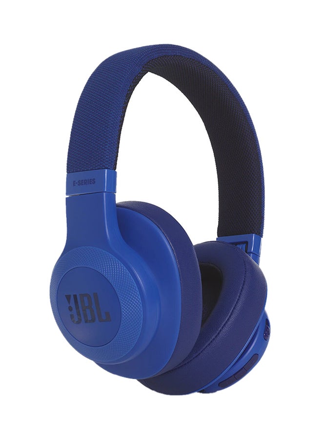 E55BT Wireless Over-Ear Headphones With Mic Blue