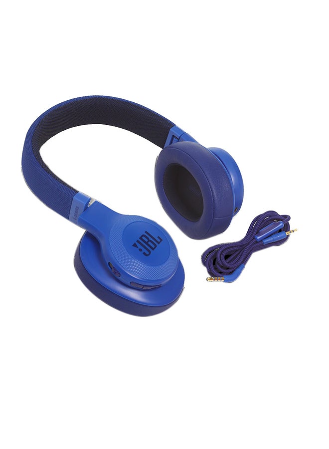 E55BT Wireless Over-Ear Headphones With Mic Blue