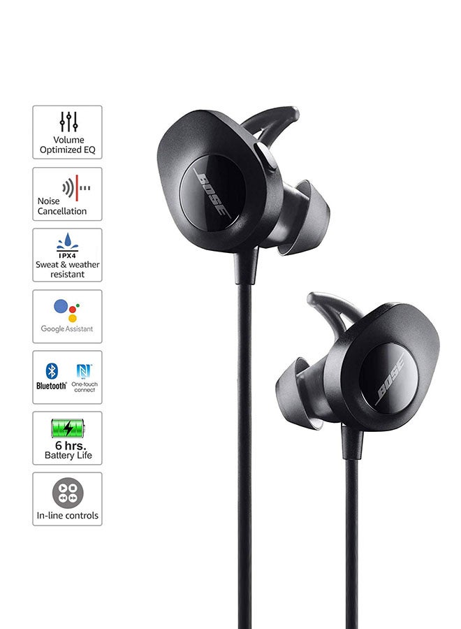 BOSE - Soundsport Wireless In-Ear Headphones With Mic Black - Image 1