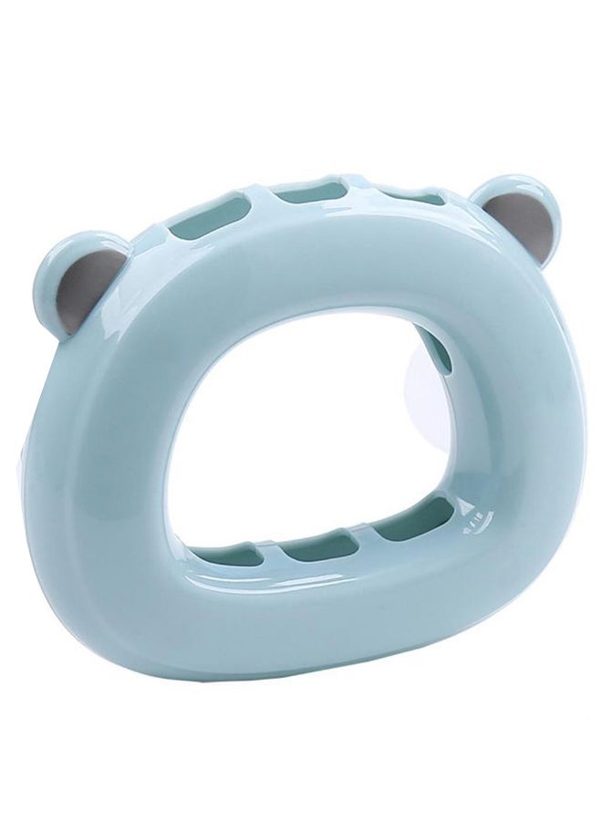 Generic Suction Cup Bear Shape Toothbrush Holder Blue 14x4.5x11cm 