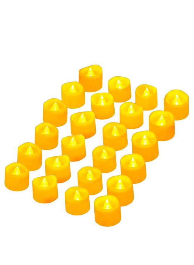 Generic 24-Piece Smokeless Electronic LED Candle Set Yellow 