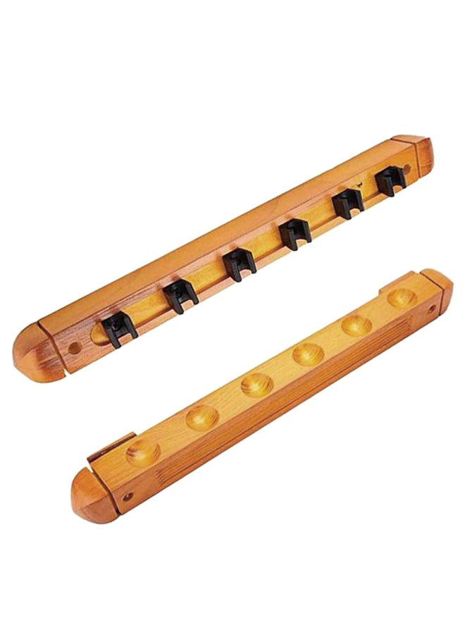 Generic Wall Mount Hardwood Cue Rack 40 x 1.5cm  - Image 1
