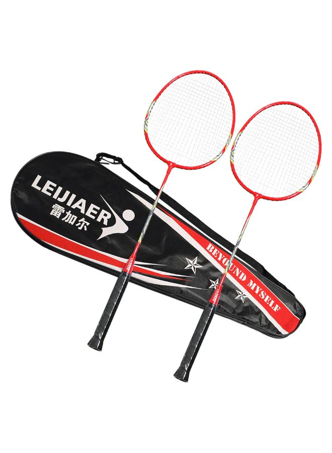REGAIL 2 Player Badminton Racket Set With Cover Bag 67 x 20cm - Image 1