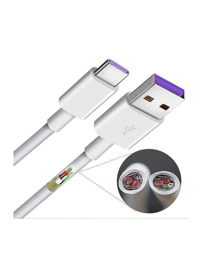 HUAWEI - Type C Data Sync Charging Cable White - Image 1