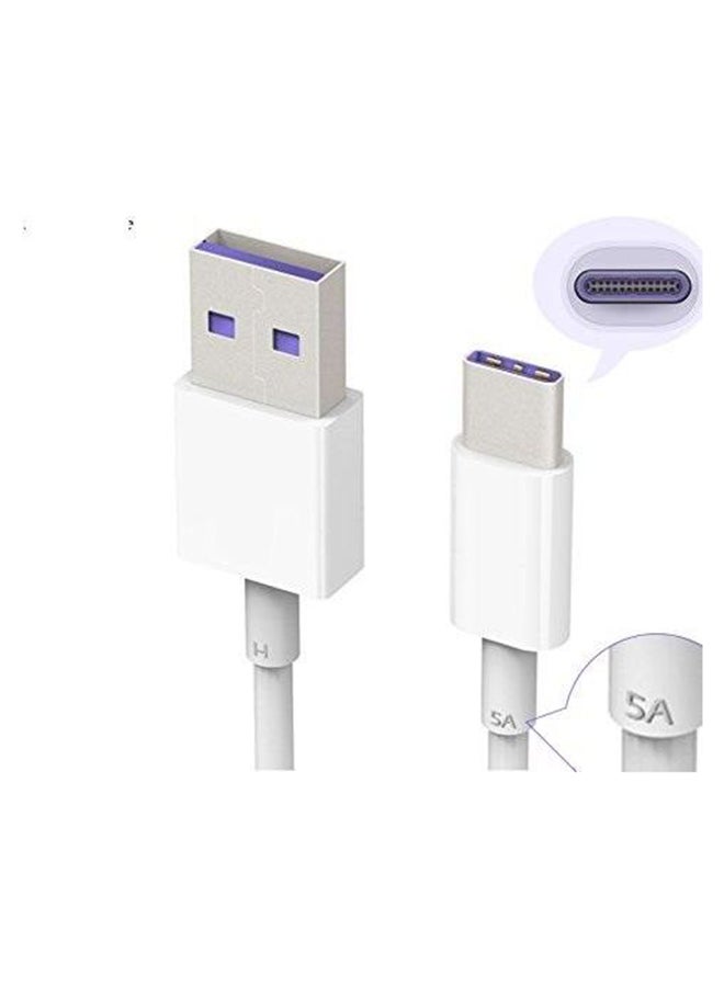 HUAWEI - Type C Data Sync Charging Cable White - Image 1