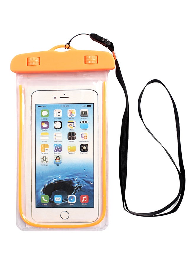 Waterproof Bag Case Cover For Mobile Phone Upto 6.5 Inch Orange - Image 1