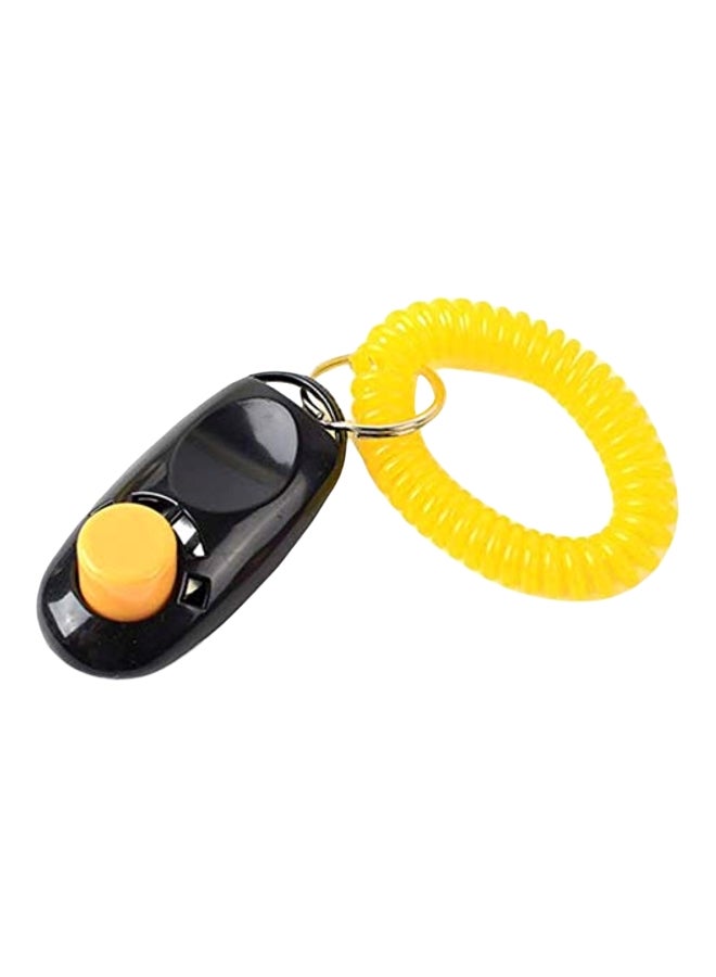 Generic Pet Training Clicker With Key Ring And Wrist Strap Black/Yellow  - Image 1