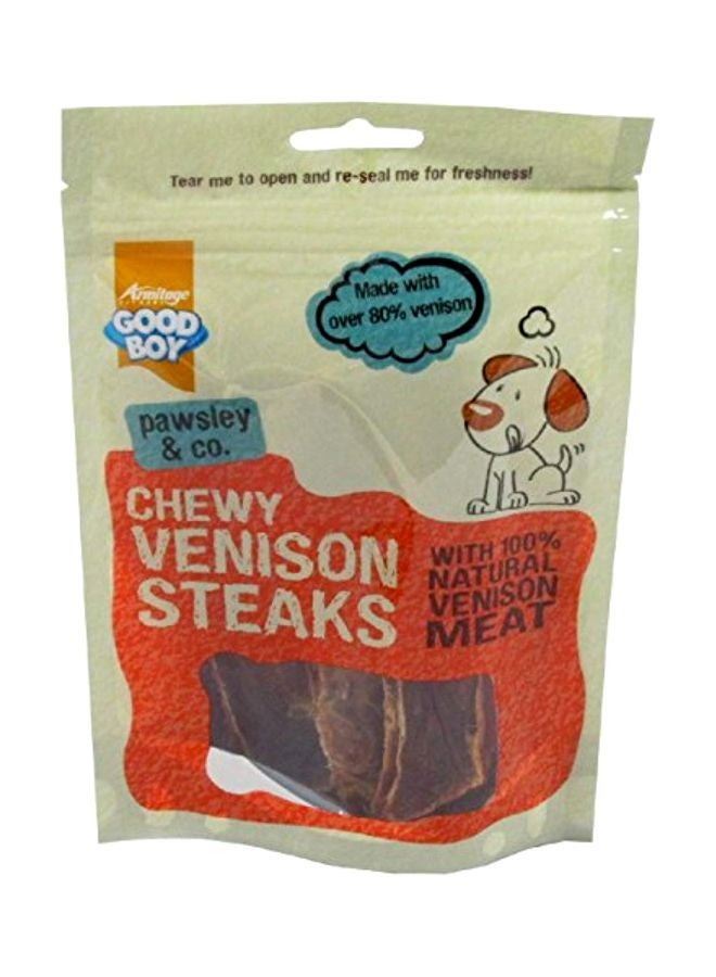 Armitage Chewy Venison Steaks Brown 80grams 