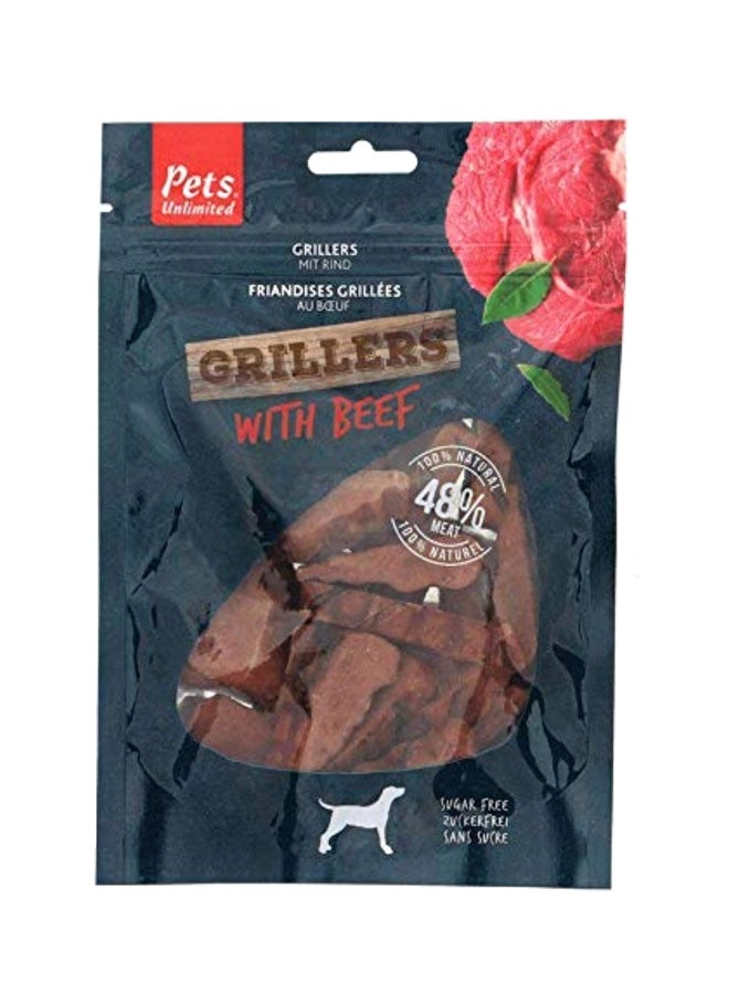 Pets Unlimited - Grillers Dog Treat - Beef Brown 100grams - Image 1