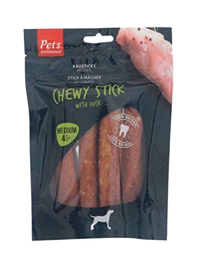 Pets Unlimited 4-Piece Chewy Stick With Duck Brown 100grams