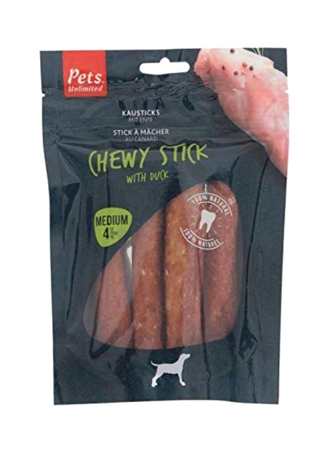 Pets Unlimited 4-Piece Chewy Sticks Brown 100grams