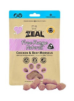 zeal Free Range Naturals Chicken And Beef Morsels Brown 100grams 
