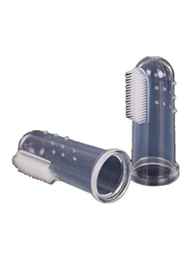 Pet Brands - 2-Piece Finger Toothbrush Clear - Image 1