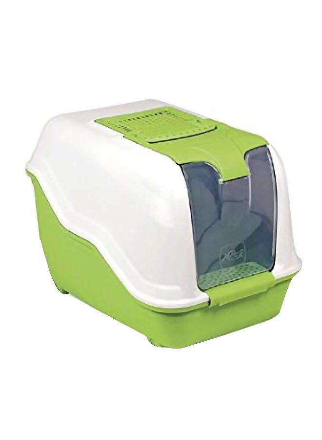 Netta Cat Closed Toilet Litter Box Green/White 2kg - v1560424422/N26719679A_1