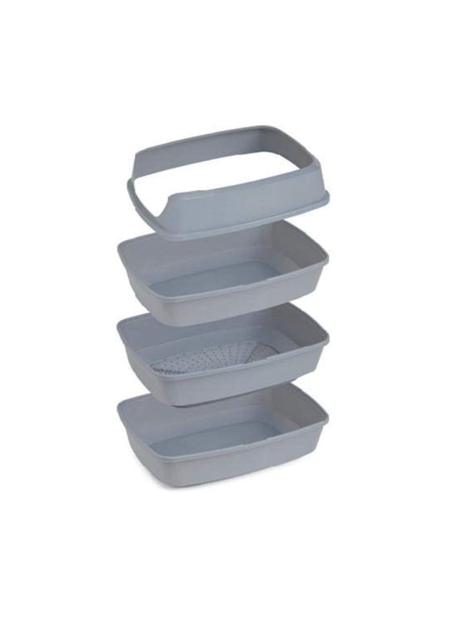 MODERNA 3 Layer Cat Litter Toilet Tray Grey - Image 2