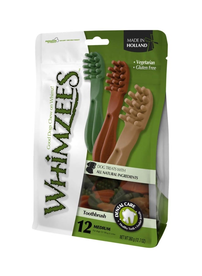 WHIMZEES - Pack of 12 Natural Dog Toothbrush Multicolour - Image 1
