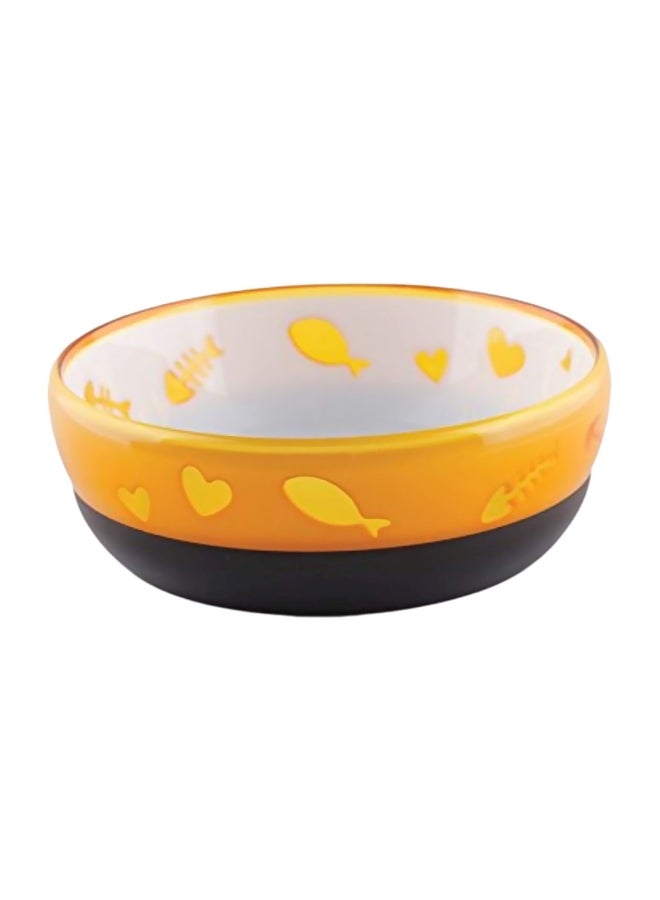 afp Pet Feeder Bowl Orange/White/Black 300ml