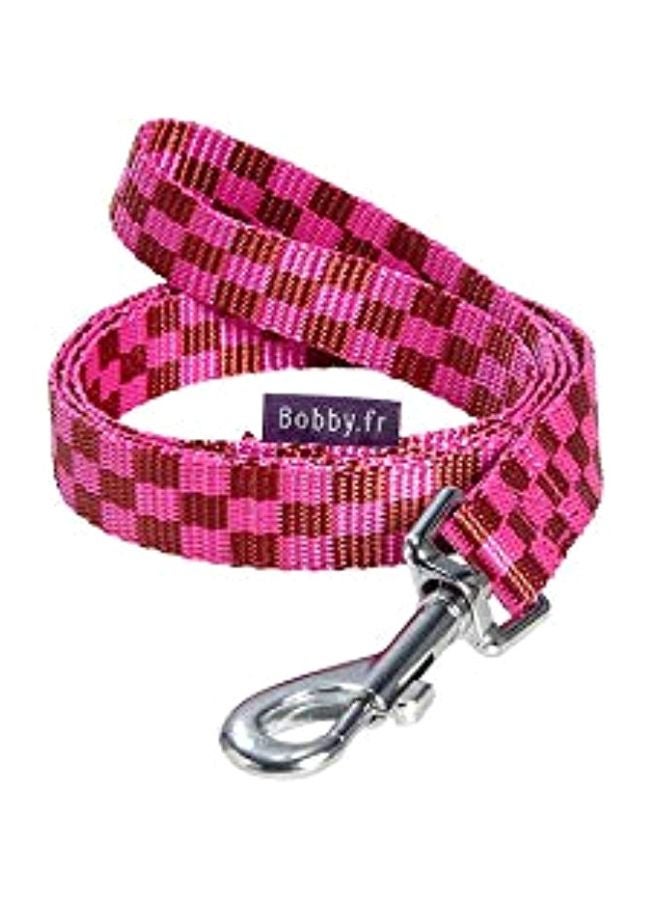 بوبي مقود للكلب مصنوع من النايلون وردي/أحمر/فضي 1متر