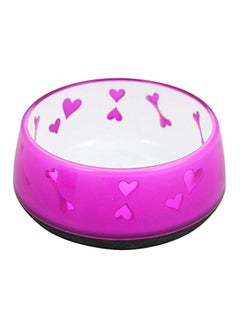 all for paws Love Themed Dog Bowl Pink/White 600ml 