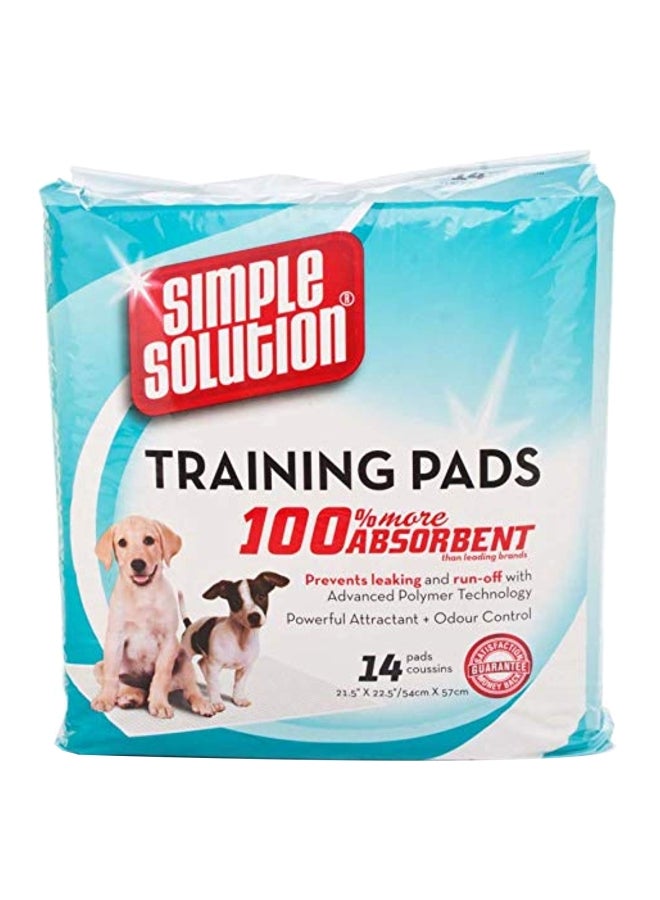 سيمبل سوليوشن طقم وسائد لتدريب الجراء على التبول مكونة من 14 قطعة أبيض