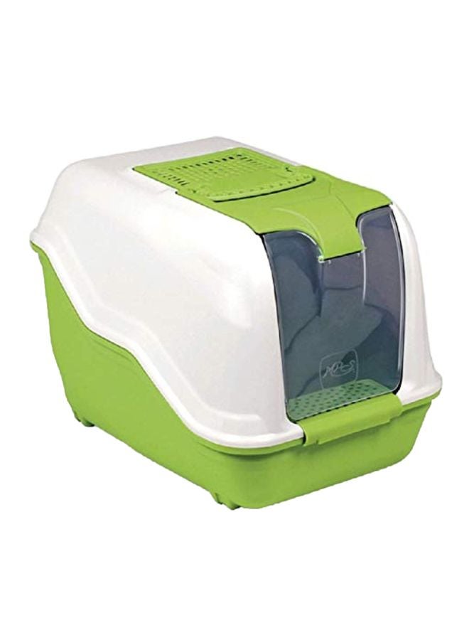 Closed Litter Box White/Green