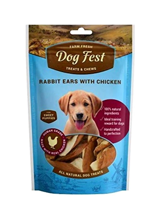 Rabbit Ears With Chicken Treat 90grams