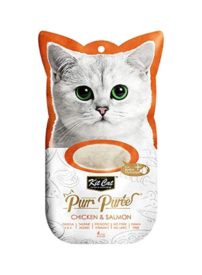 Kit Cat Purr Puree Cat Treats - Chicken And Salmon